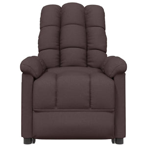 Massage Recliner Dark Brown Fabric