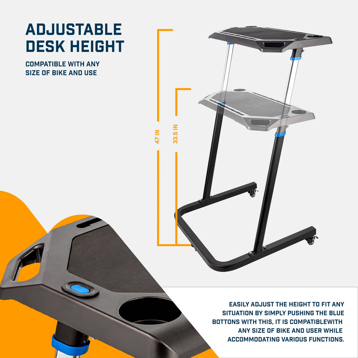 Alpcour Bike Trainer Fitness Multi-Tasking Desk — Cycling