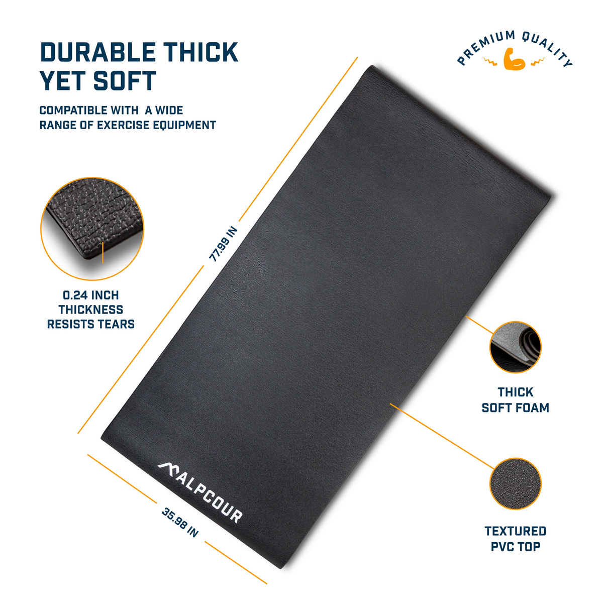 Alpcour Bike Trainer Anti-Slip Floor Mat — Cycling