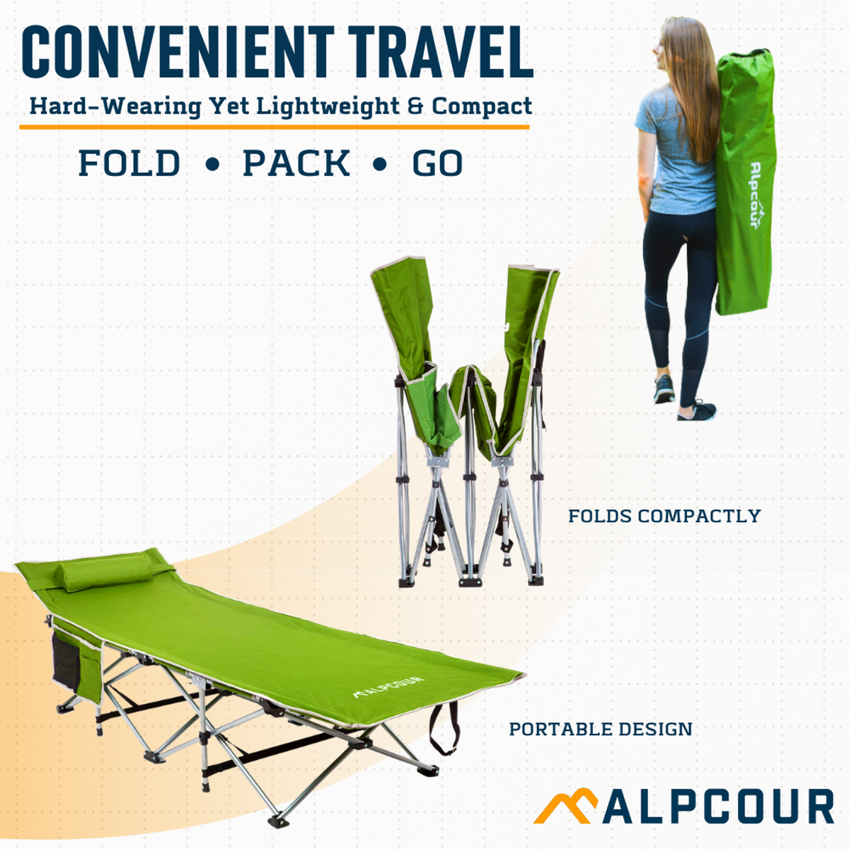 Alpcour Folding Camping Cot - Large — Camping & Hiking