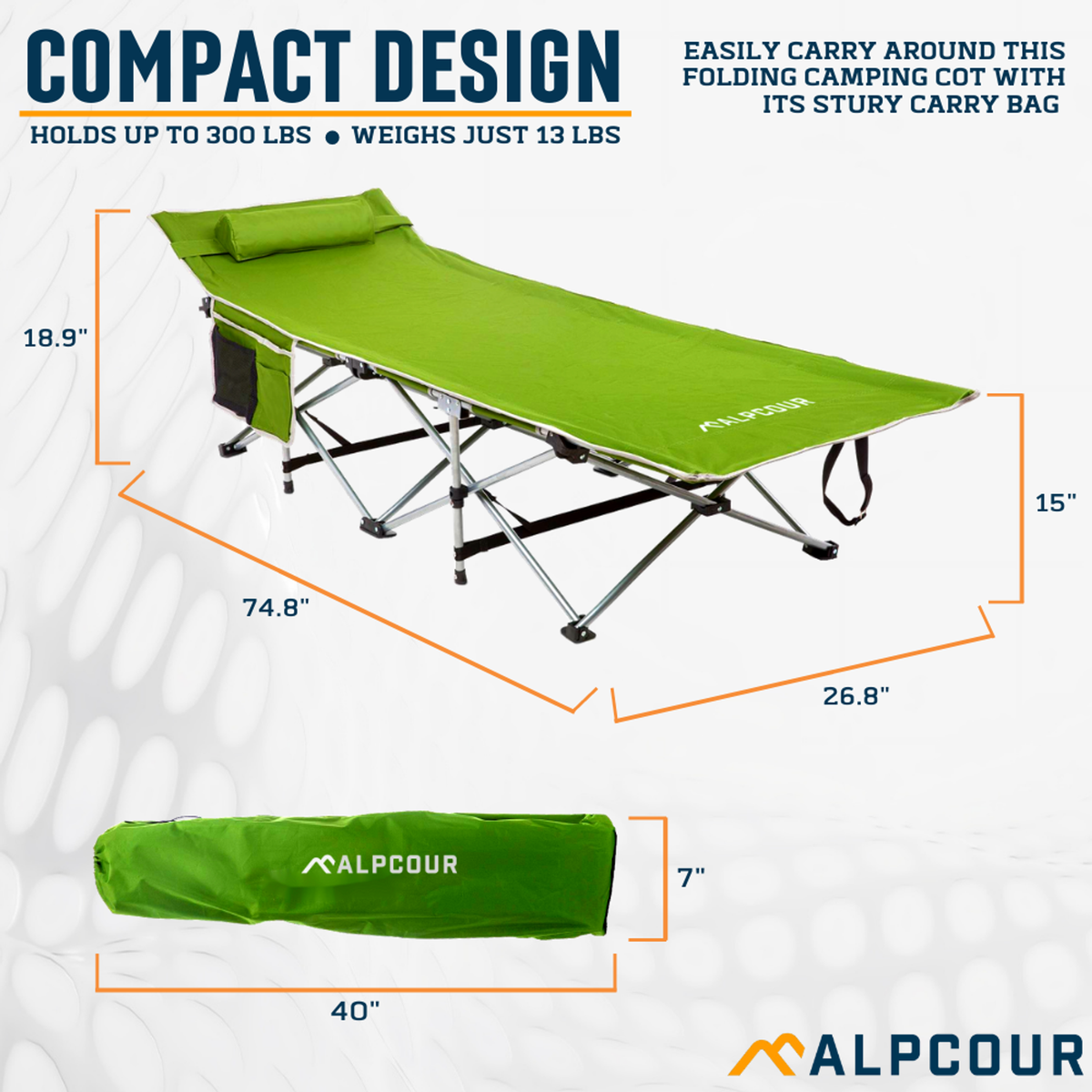 Alpcour Folding Camping Cot - Large — Camping & Hiking