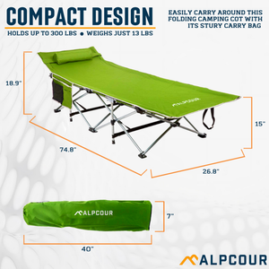 Alpcour Folding Camping Cot - Large — Camping & Hiking