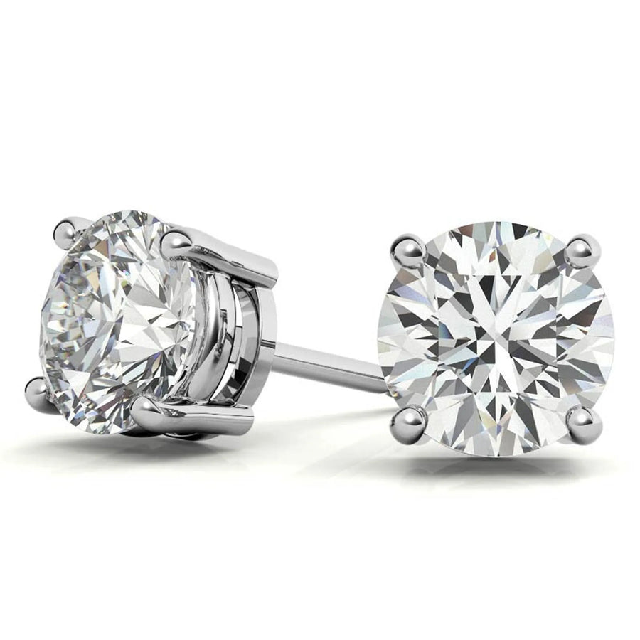 4.00 CTW Lab Grown Diamond Stud Earrings in 14k White Gold (G-VS) - 1 White gold