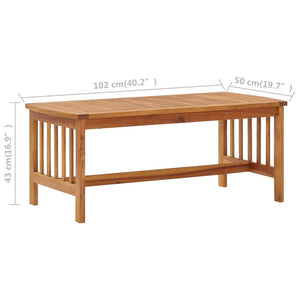 4 Piece Patio Lounge Set Solid Acacia Wood