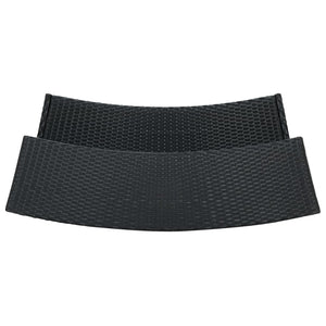 5 Piece Patio Bar Set with Cushions Black
