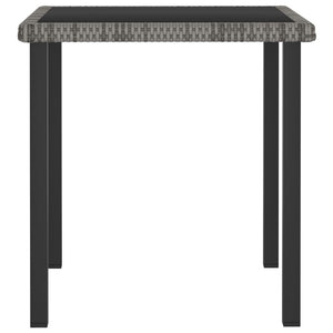5 Piece Patio Dining Set Poly Rattan Gray