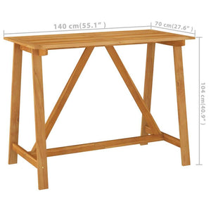 5 Piece Patio Bar Set with Cushions Brown
