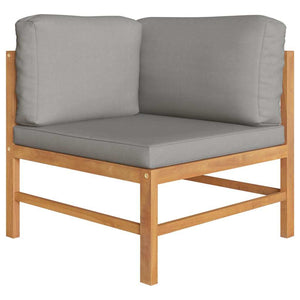 2-seater Patio Bench with Dark Gray Cushions