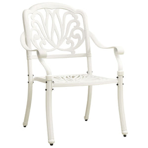 3 Piece Bistro Set Cast Aluminum White