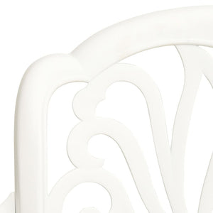 3 Piece Bistro Set Cast Aluminum White