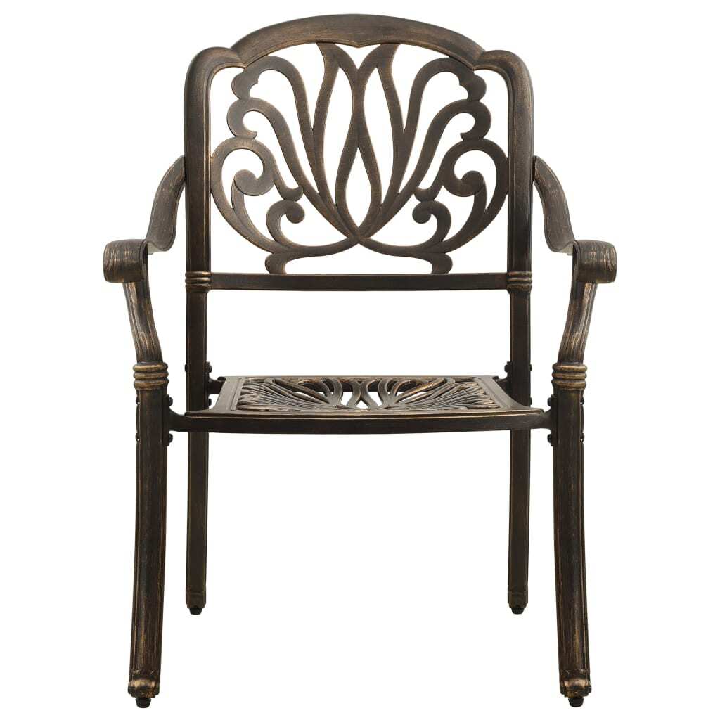 3 Piece Bistro Set Cast Aluminum Bronze