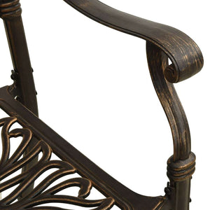 3 Piece Bistro Set Cast Aluminum Bronze
