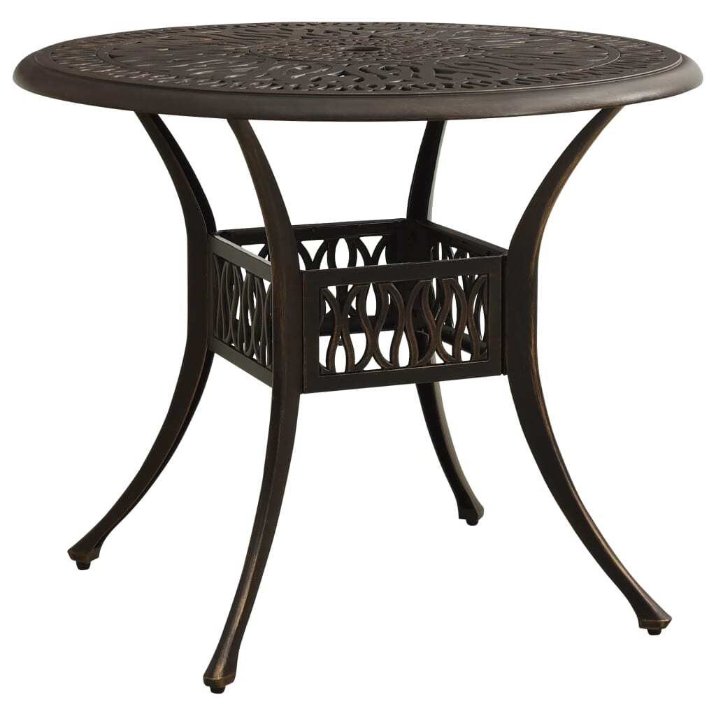 3 Piece Bistro Set Cast Aluminum Bronze