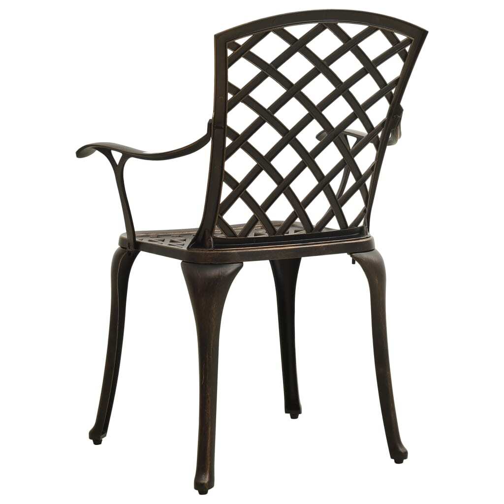 3 Piece Bistro Set Cast Aluminum Bronze
