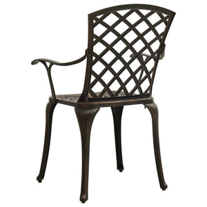 3 Piece Bistro Set Cast Aluminum Bronze