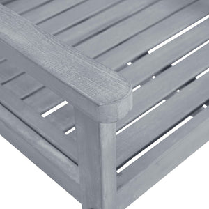 Patio Chairs 8 pcs Solid Acacia Wood Gray