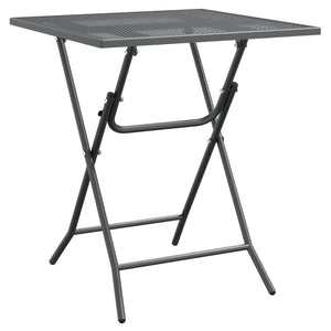3 Piece Patio Dining Set Expanded Metal Mesh Anthracite