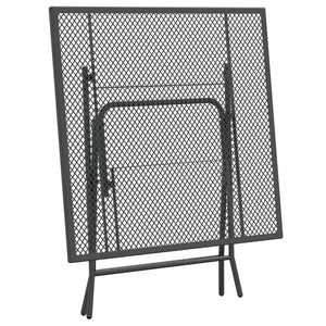 3 Piece Patio Dining Set Expanded Metal Mesh Anthracite