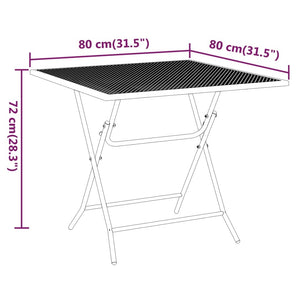 3 Piece Patio Dining Set Expanded Metal Mesh Anthracite