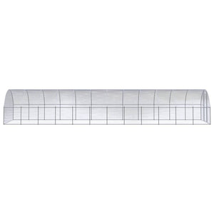 Outdoor Chicken Coop 9.8'x39.4'x6.6'Galvanized Steel