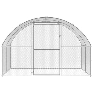 Outdoor Chicken Coop 9.8'x39.4'x6.6'Galvanized Steel