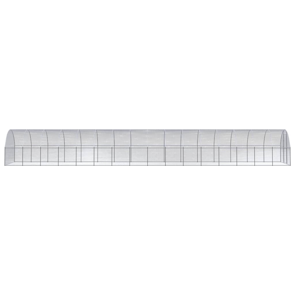 Outdoor Chicken Coop 9.8'x52.5'x6.6'Galvanized Steel