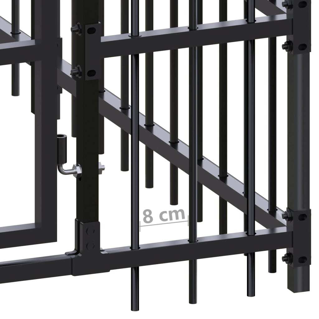Outdoor Dog Kennel Steel 178.6 ft