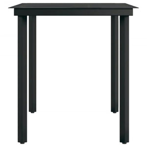 5 Piece Patio Dining Set Black