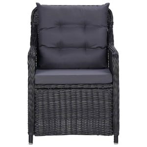 5 Piece Patio Dining Set Black