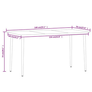 5 Piece Patio Dining Set Black
