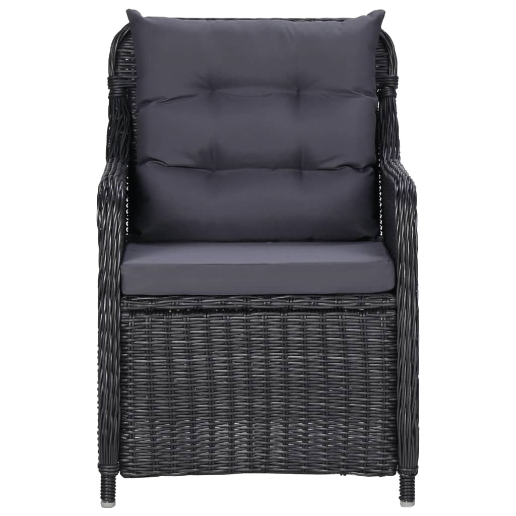 7 Piece Patio Dining Set Black