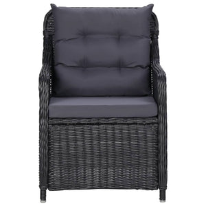 7 Piece Patio Dining Set Black