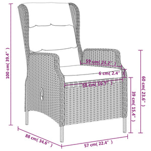 7 Piece Patio Dining Set Dark Gray