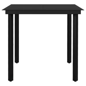 5 Piece Patio Dining Set Brown