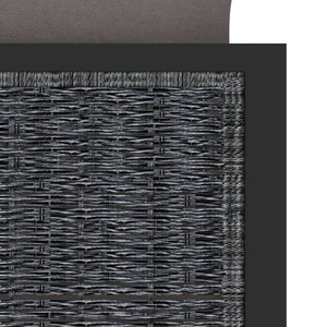 Sectional Corner Sofa with Right Armrest Poly Rattan Anthracite