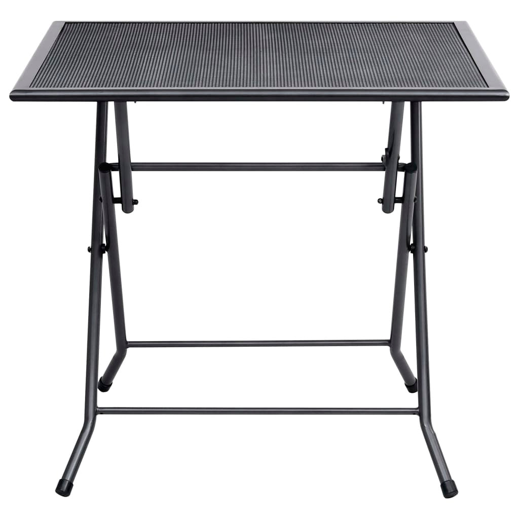 Folding Mesh Table 31.5"x31.5"x28.3" Steel Anthracite