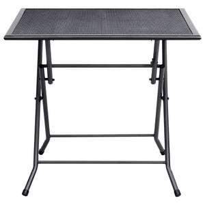 Folding Mesh Table 31.5"x31.5"x28.3" Steel Anthracite