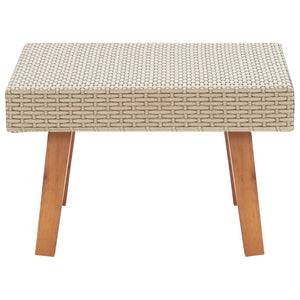Patio Coffee Table Poly Rattan Beige