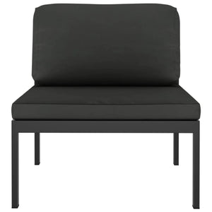 5 Piece Patio Lounge Set with Cushions Aluminum Anthracite