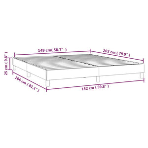 Box Spring Bed Frame Light Gray Queen Fabric (US Only)