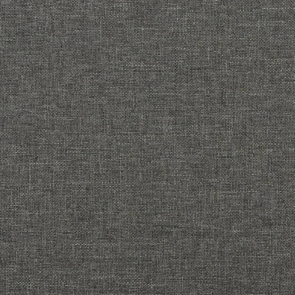 Box Spring Bed Frame Dark Gray King Fabric (US Only)