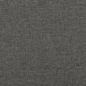 Box Spring Bed Frame Dark Gray King Fabric (US Only)