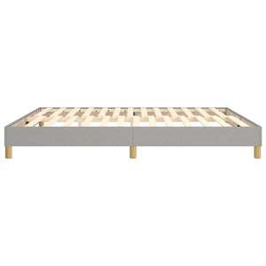 Box Spring Bed Frame Light Gray King Fabric (US Only)