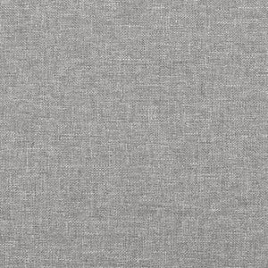 Box Spring Bed Frame Light Gray King Fabric (US Only)