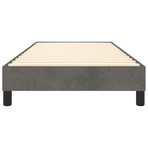 Box Spring Bed Frame Dark Gray Twin Velvet (US Only)