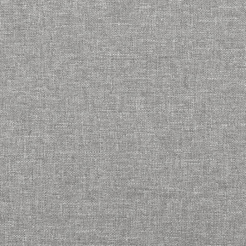 Box Spring Bed Frame Light Gray Queen Fabric (US Only)