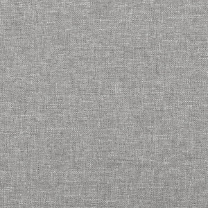 Box Spring Bed Frame Light Gray Queen Fabric (US Only)
