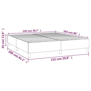 Box Spring Bed Frame Light Gray Queen Fabric (US Only)