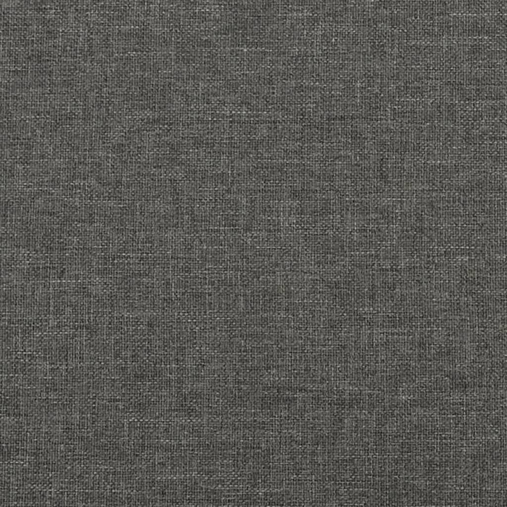 Box Spring Bed Frame Dark Gray King Fabric (US Only)