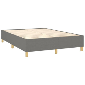 Box Spring Bed Frame Dark Gray Full Fabric (US Only)